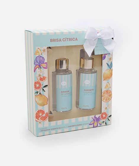 kit brisa cítrica com difusor de ambiente e sabonete líquido beleza cea