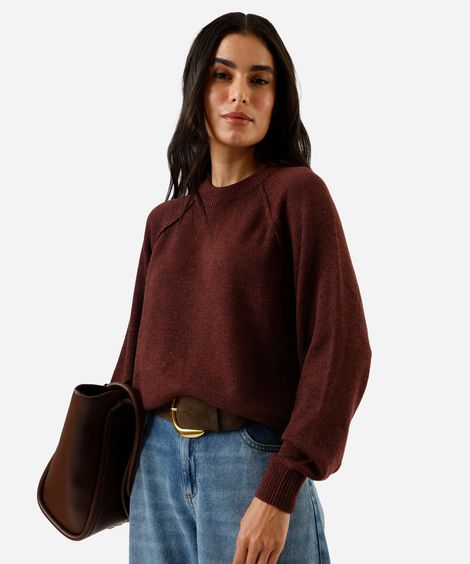 suéter feminino de tricot gola alta vinho