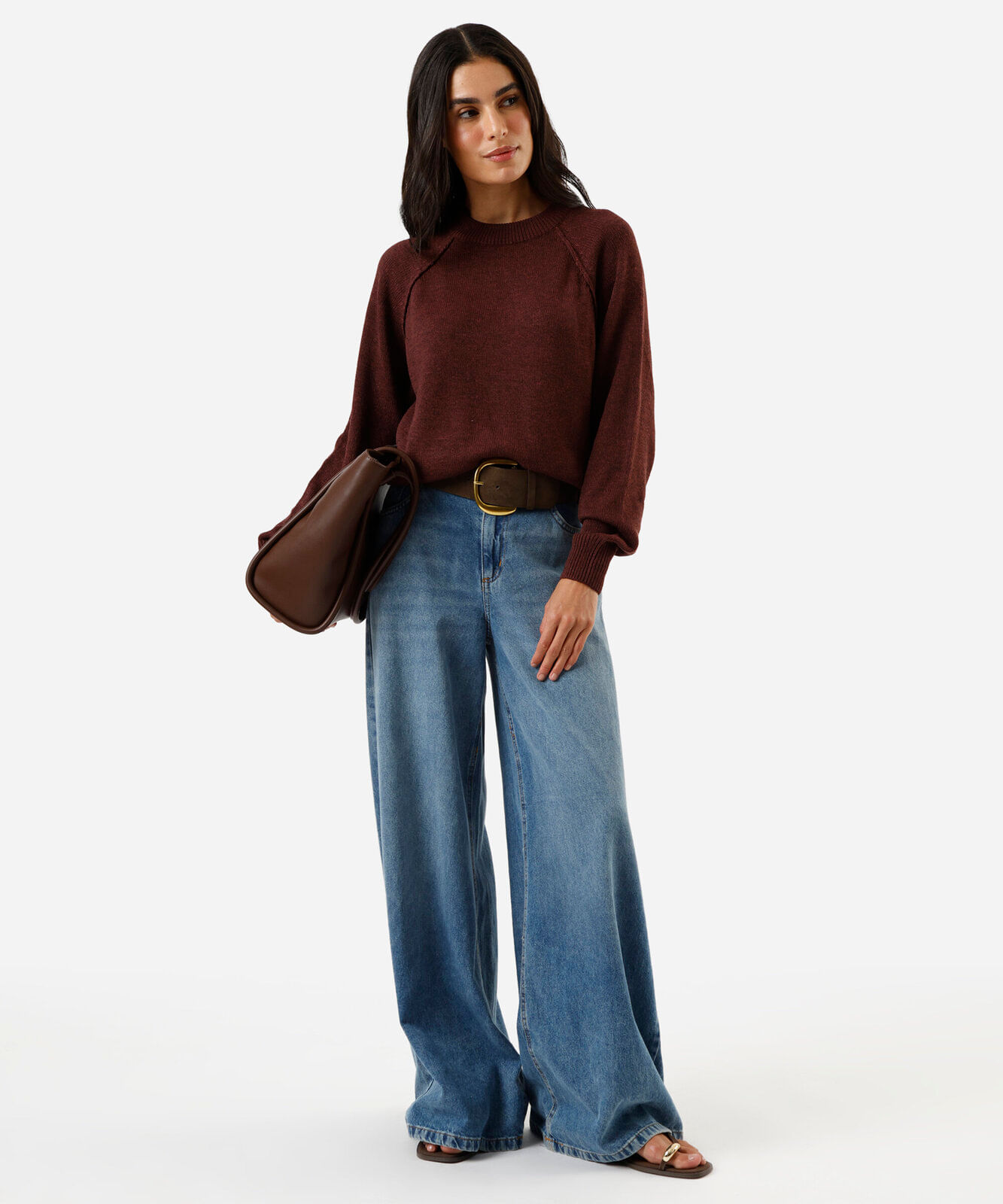 suéter feminino de tricot gola alta vinho