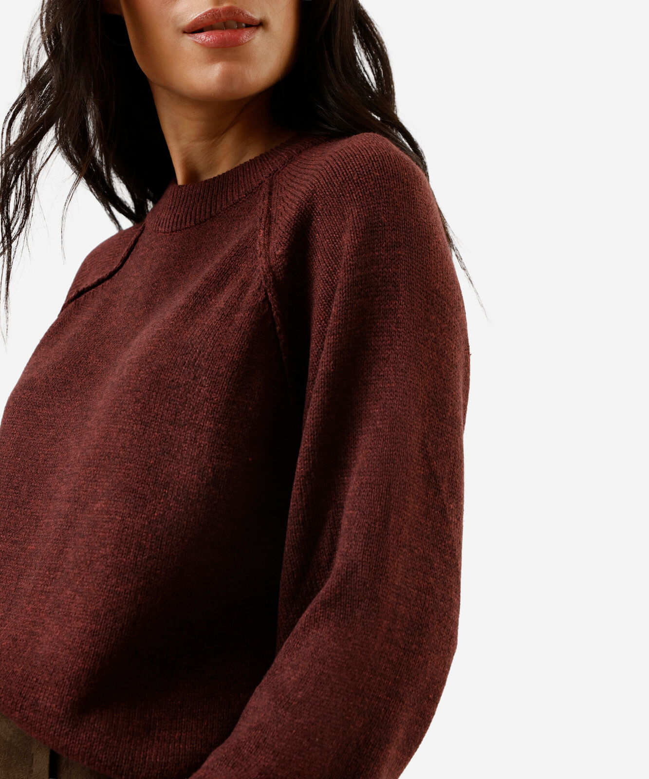 suéter feminino de tricot gola alta vinho