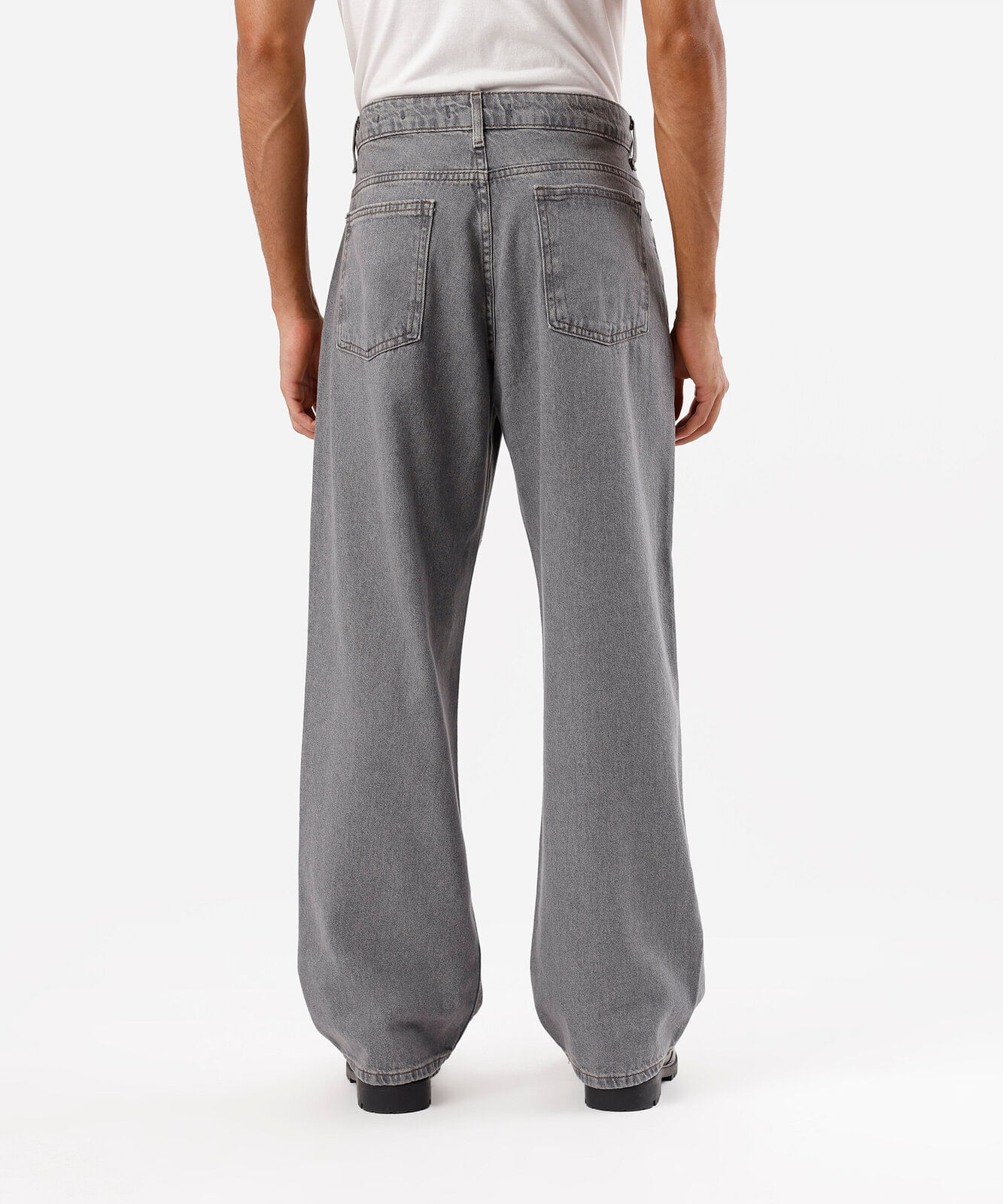 calça baggy masculina jeans cinza