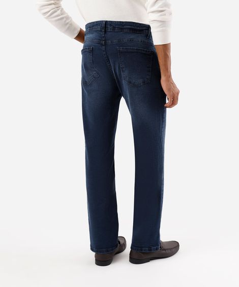 calça reta masculina jeans azul