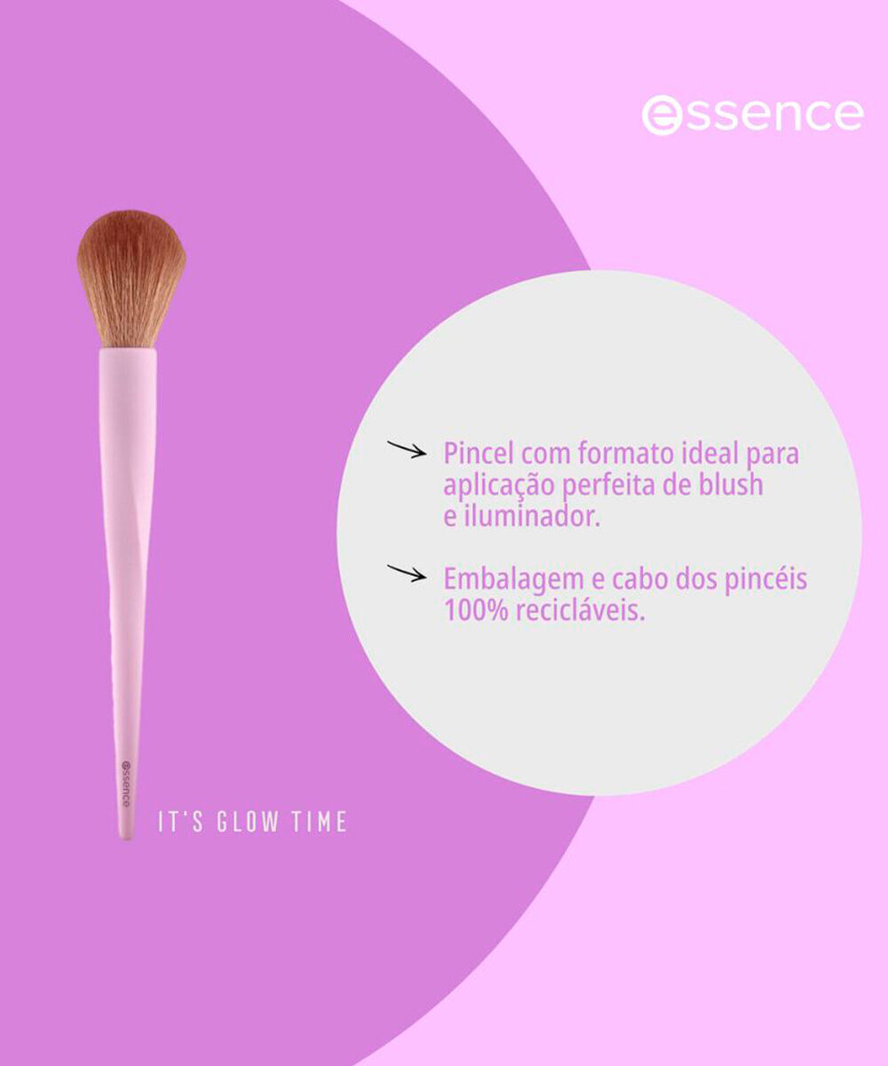 pincel de maquiagem essence blush e highlighter brush 01