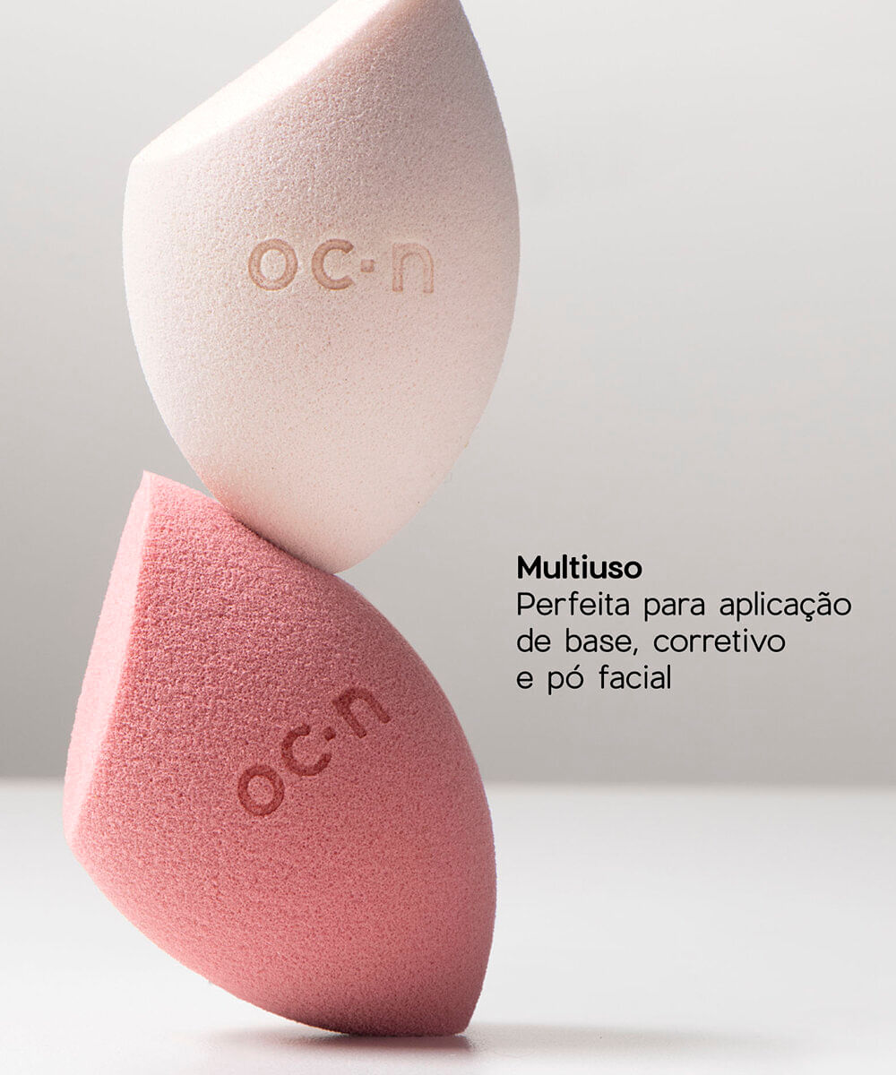 esponja océane de maquiagem flat blend rosa