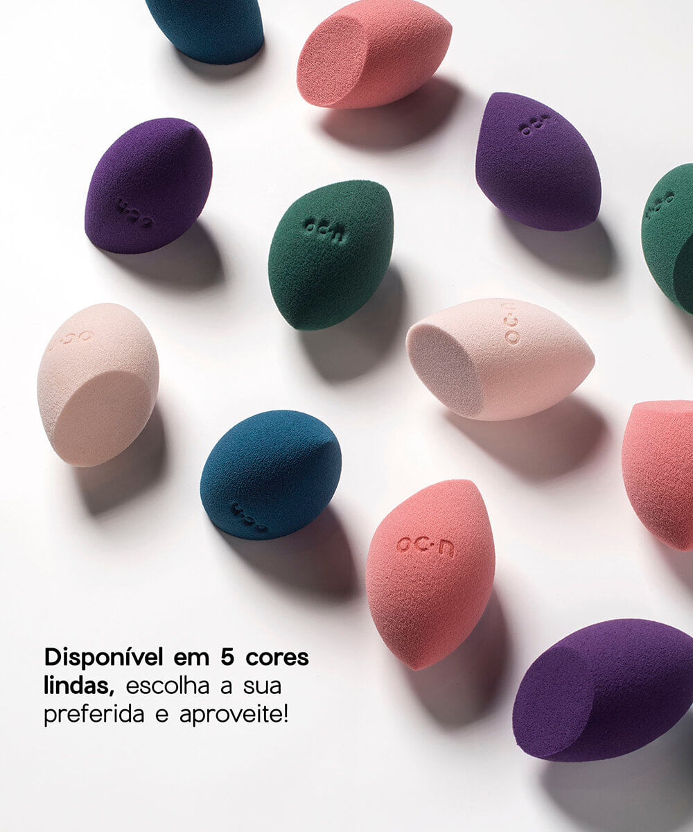esponja océane de maquiagem flat blend rosa