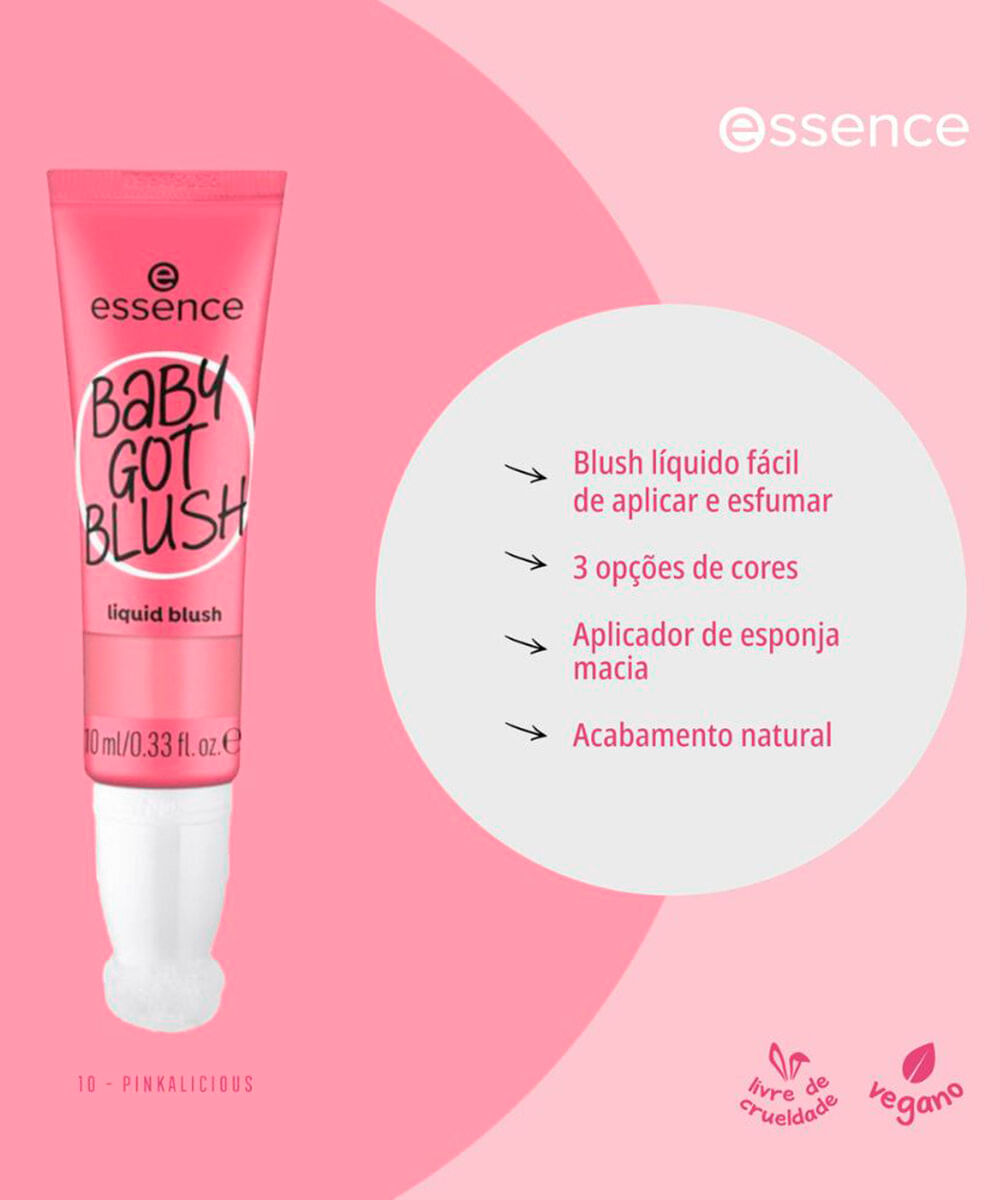 blush líquido essence baby got blush liquid 10