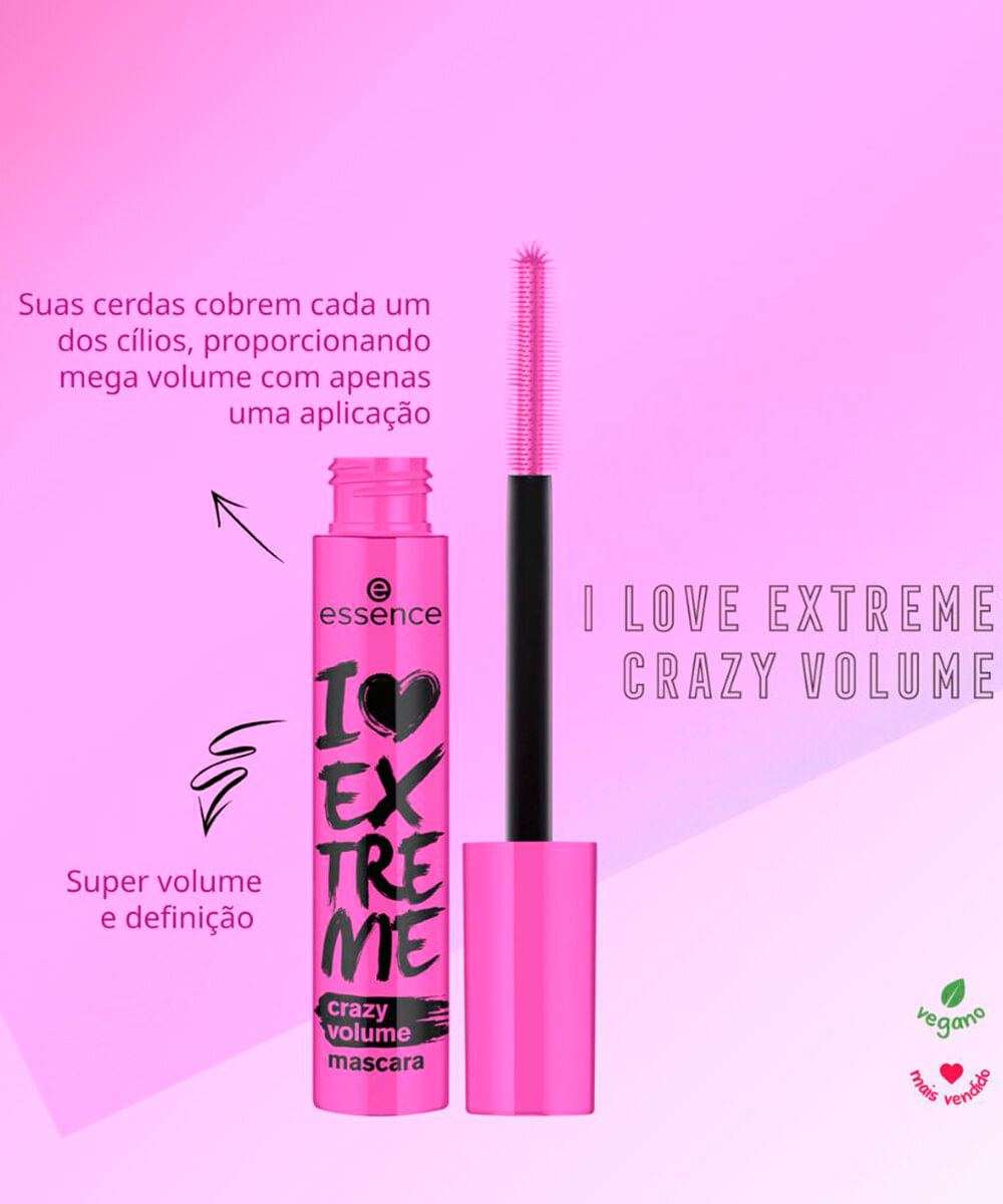 máscara de cílios essence i love extreme crazy volume
