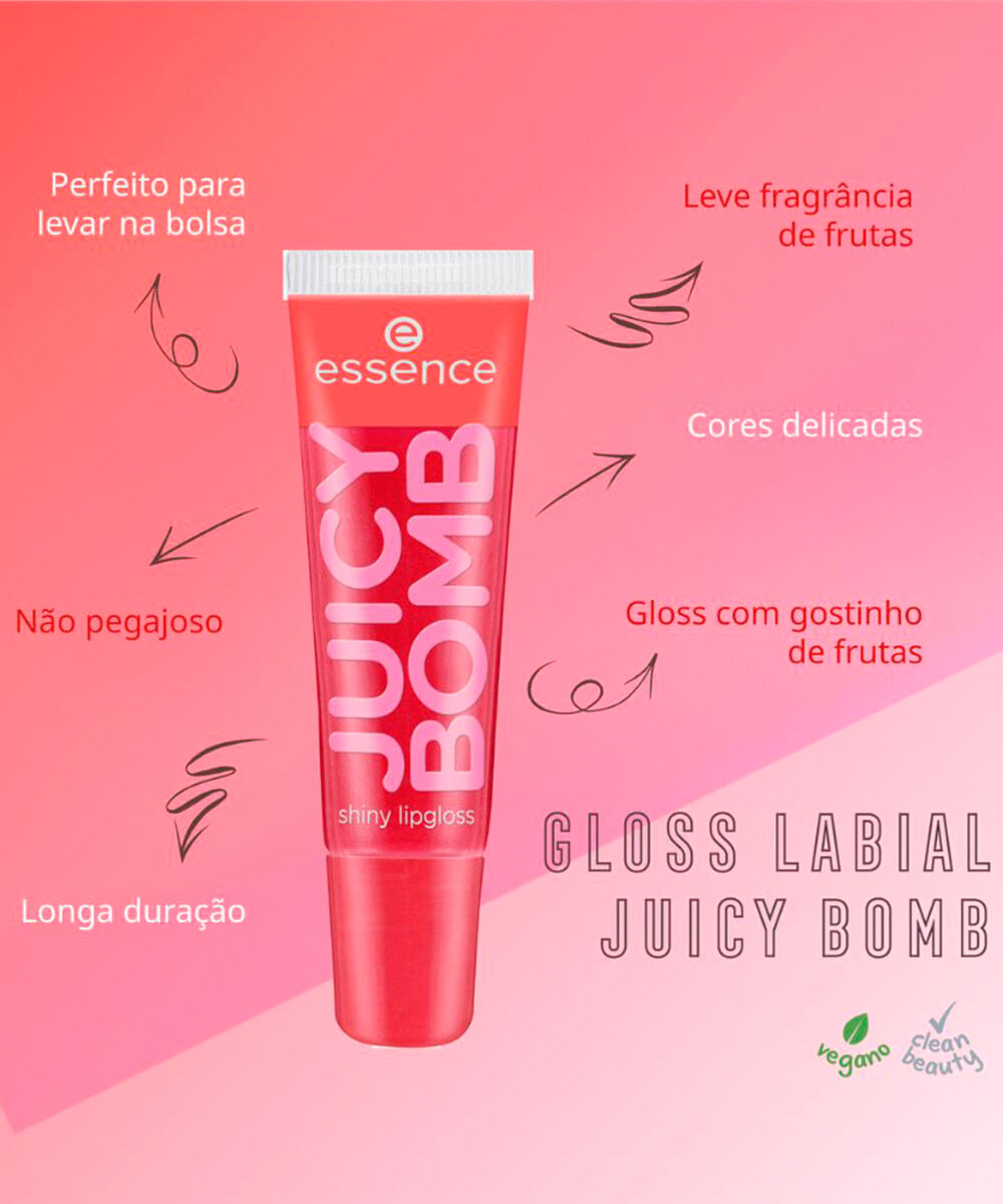 gloss labial essence juicy bomb shiny lipgloss 104