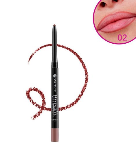 lápis labial essence 8h matte comfort lipliner 02