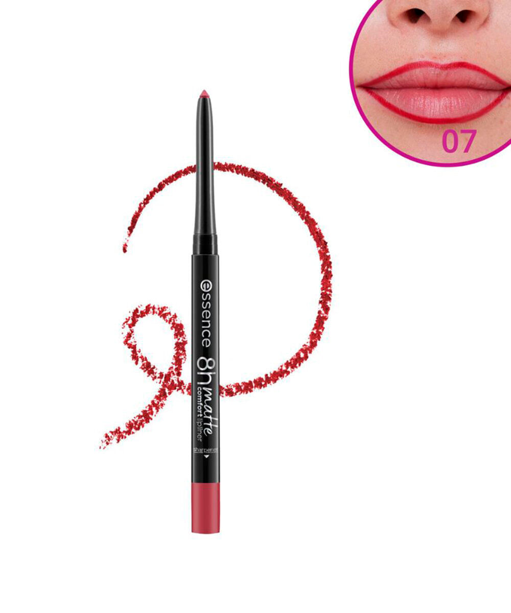 lápis labial essence 8h matte comfort lipliner 07