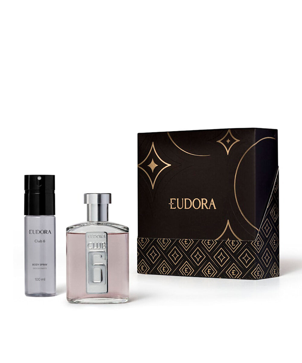 kit eudora presenteável masculino club 6 95ml e 100ml