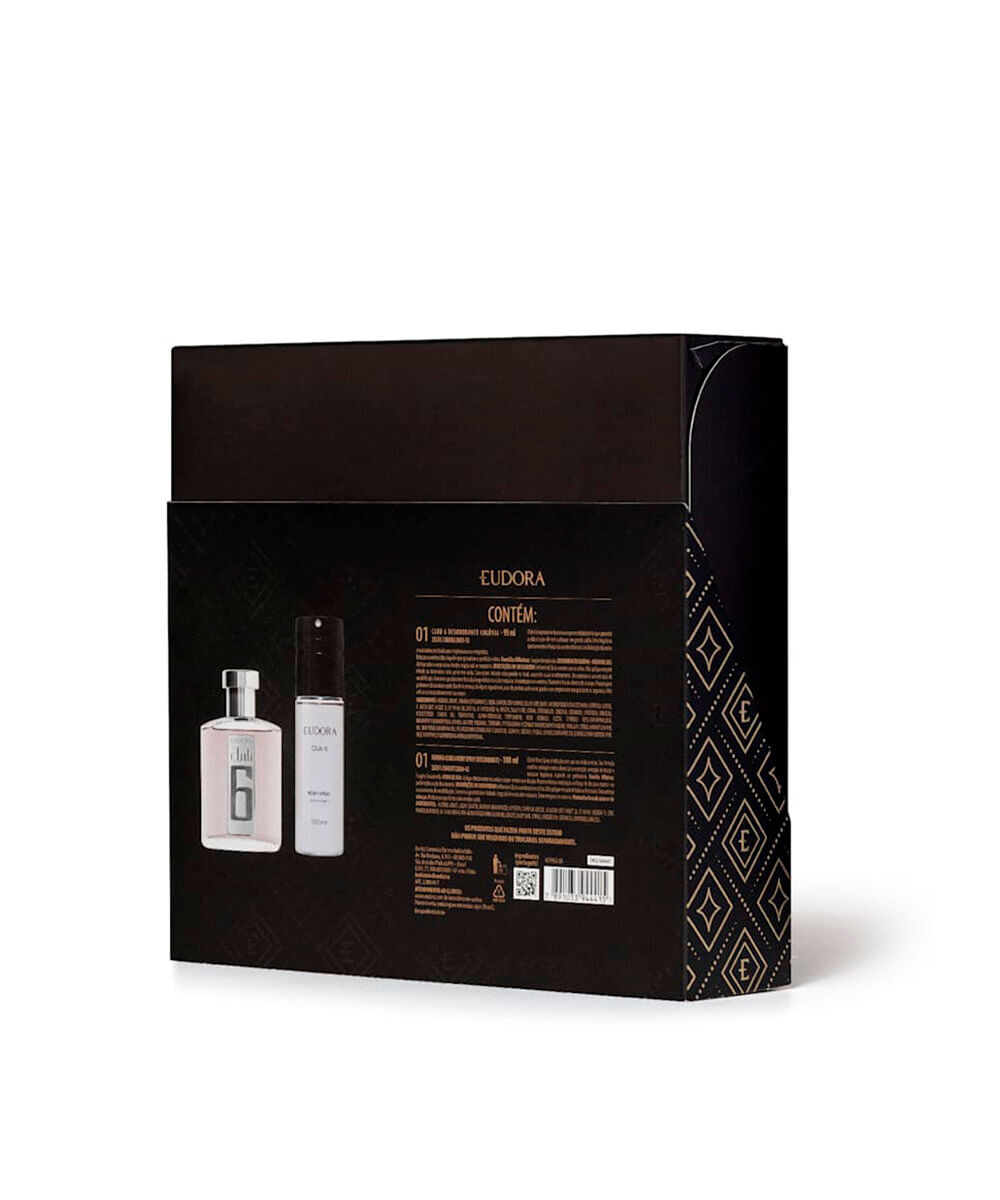 kit eudora presenteável masculino club 6 95ml e 100ml
