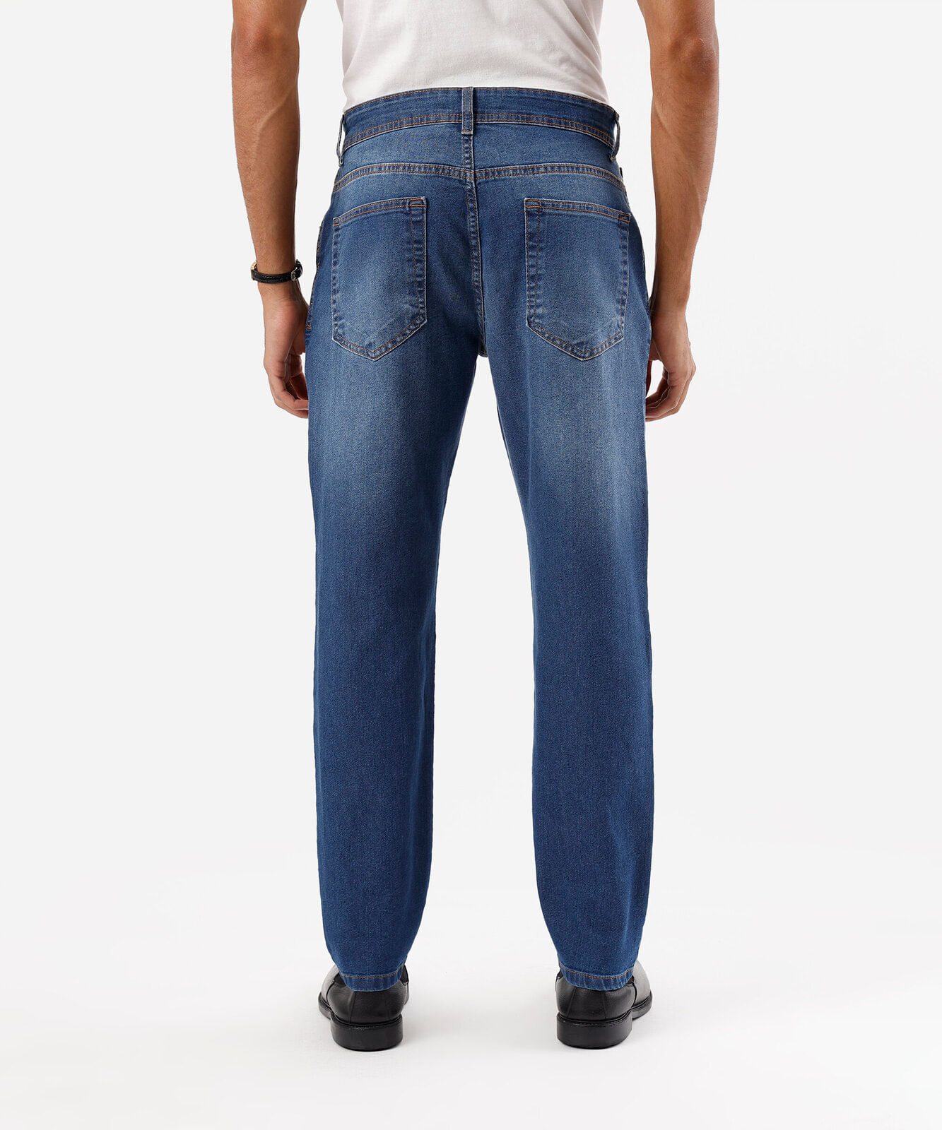 calça slim masculina jeans azul