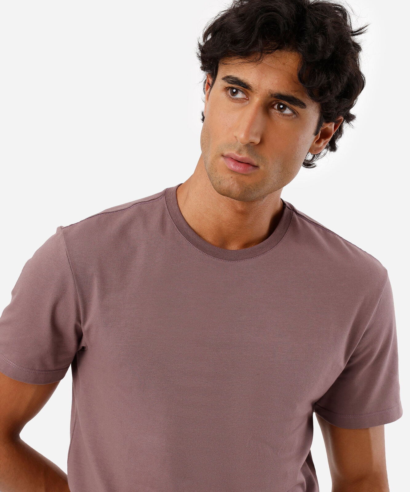 camiseta masculina de algodão básica manga curta rosa