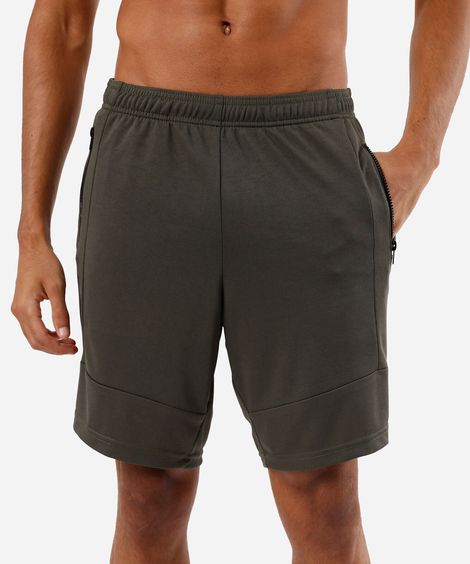 bermuda masculina esportiva com recortes verde