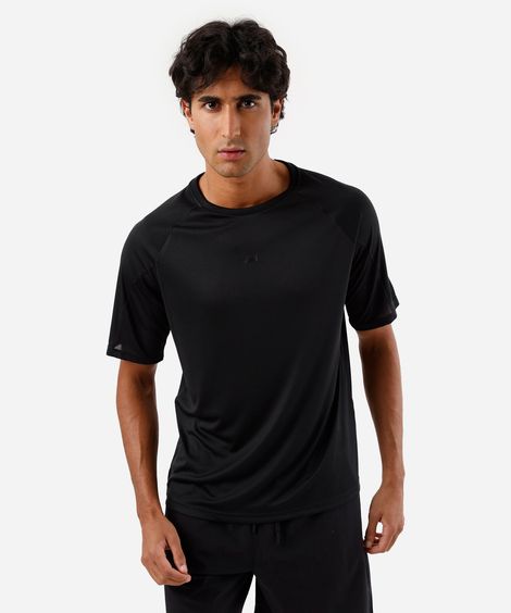 camiseta esportiva masculina manga curta preta