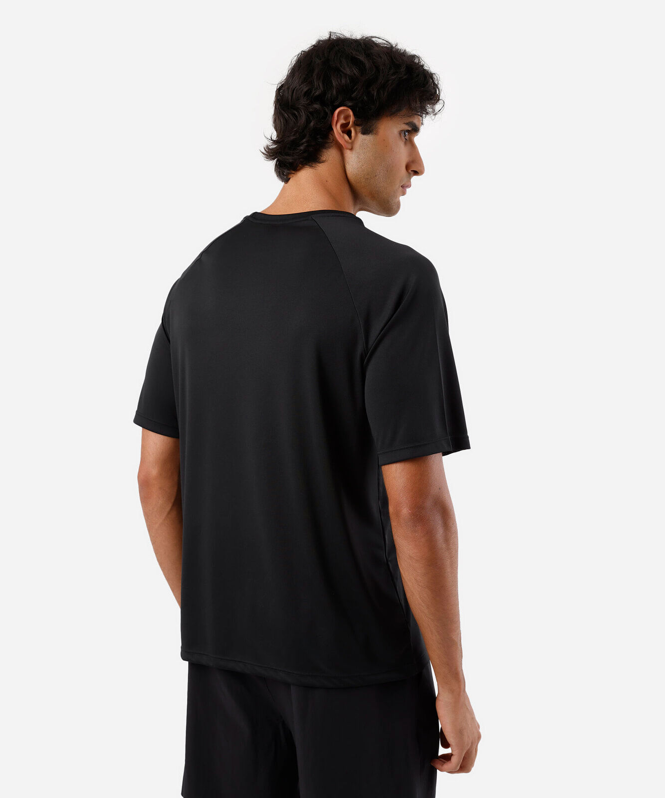 camiseta esportiva masculina manga curta preta