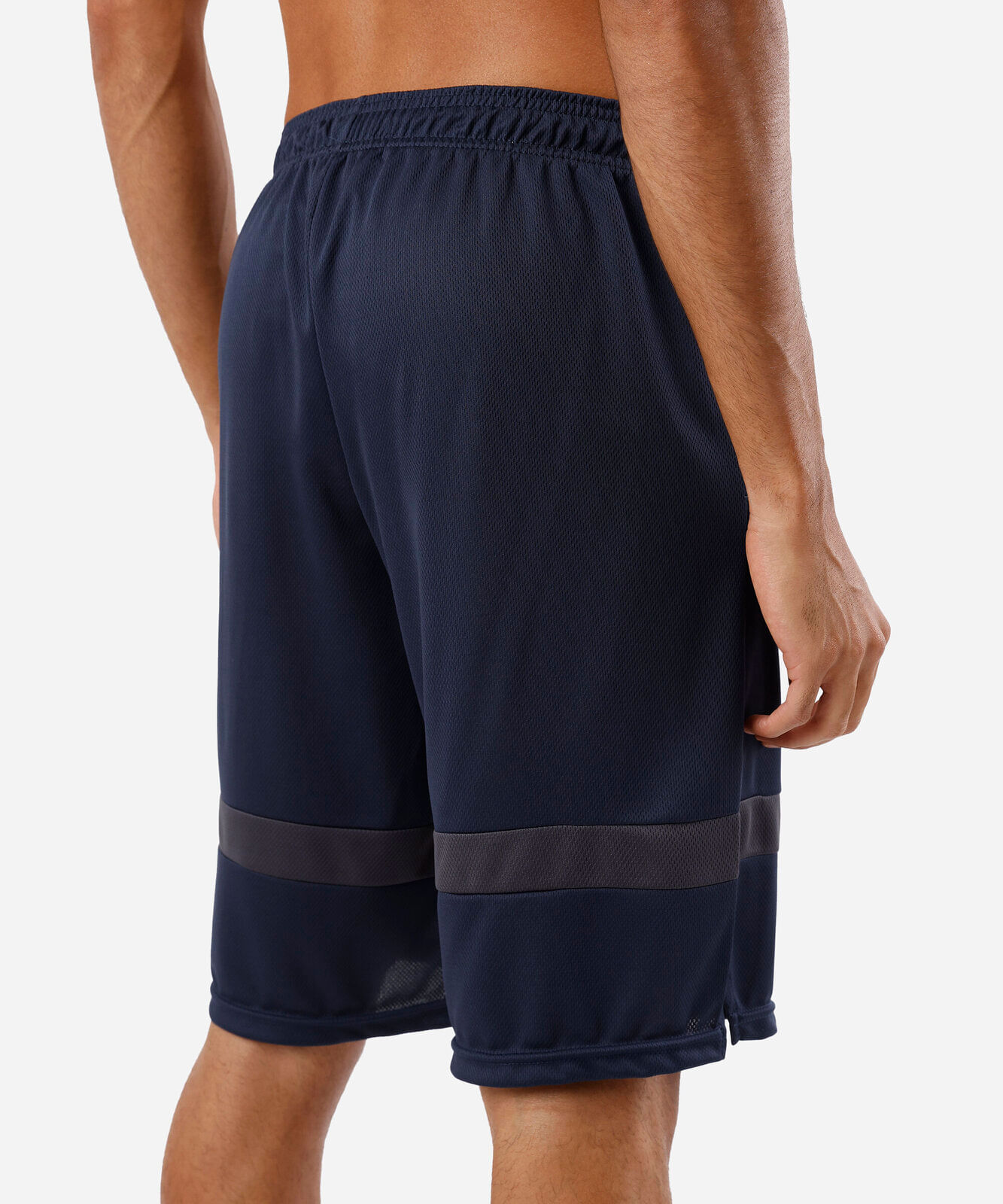 bermuda masculina esportiva com recortes texturizada azul
