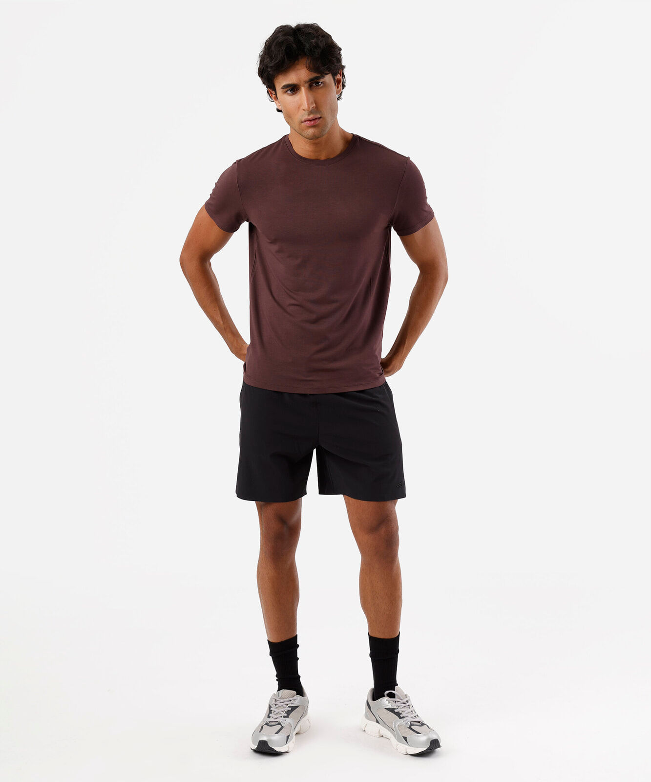 camiseta slim masculina airtech vinho