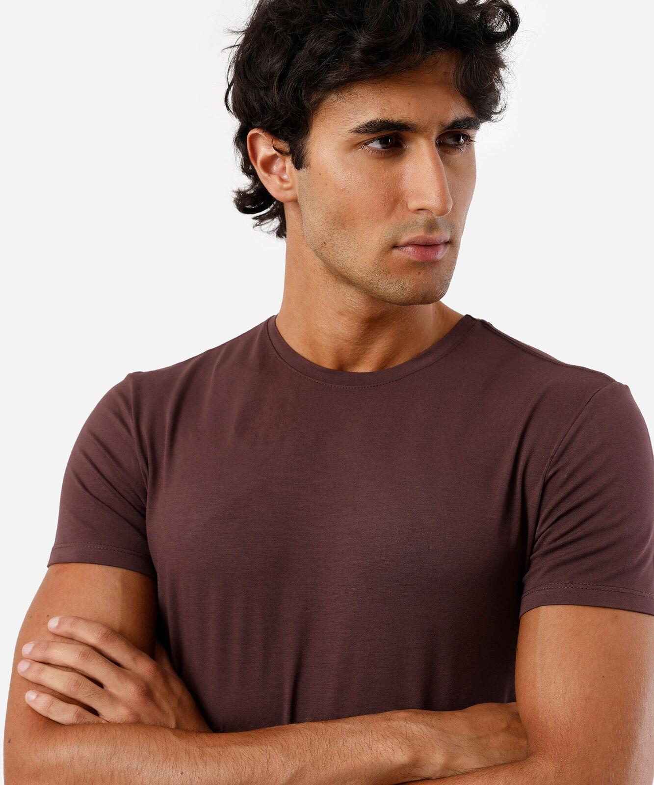camiseta slim masculina airtech vinho