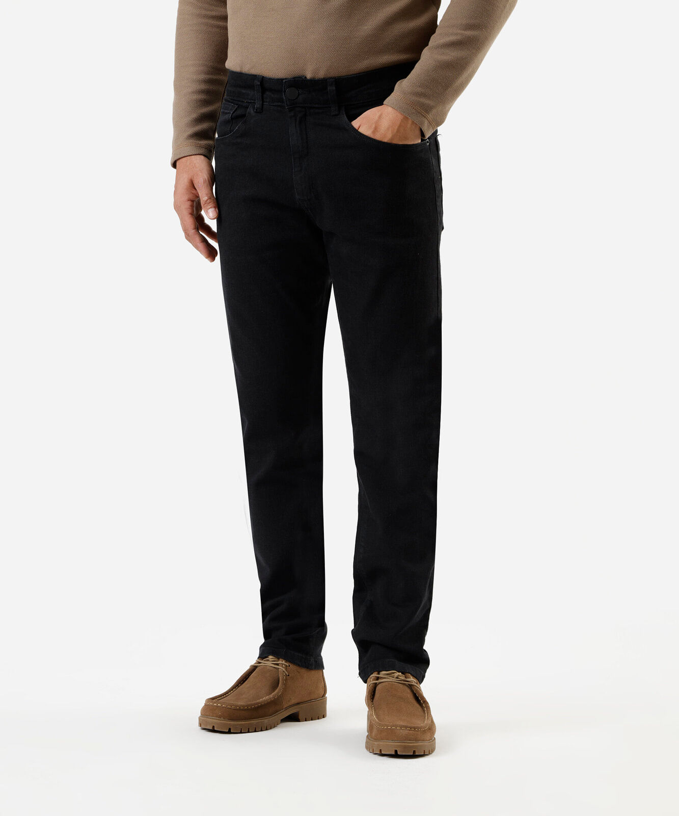 calça slim masculina jeans preta