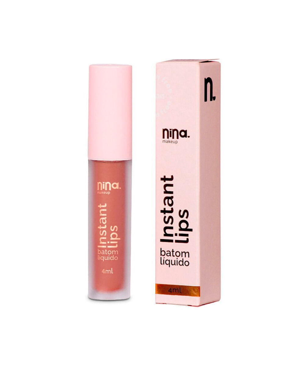 batom líquido nina makeup matte instant lips essência