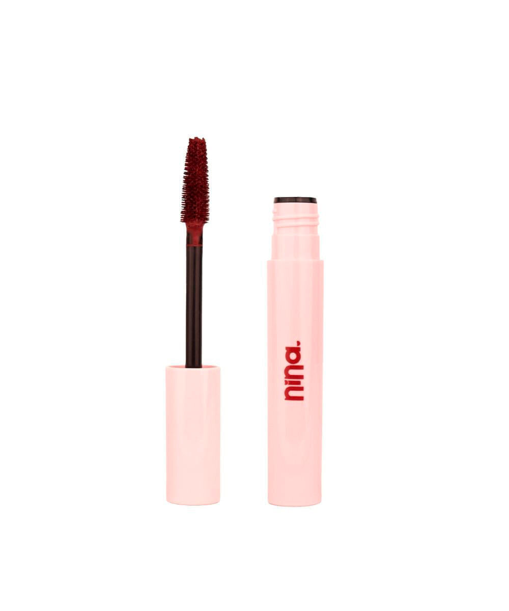 máscara nina makeup de cílios alonga e define cherry