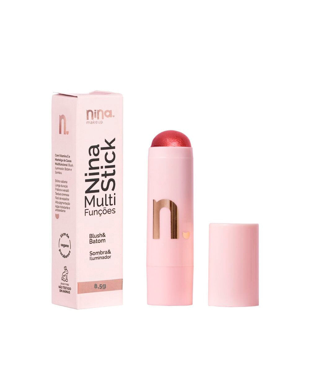 blush stick nina makeup multifunções light rouge