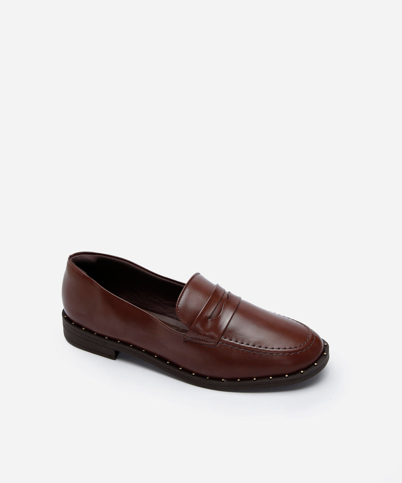 mocassim bico redondo marrom