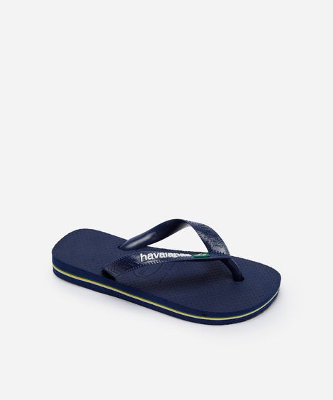 chinelo havaianas brasil infantil azul