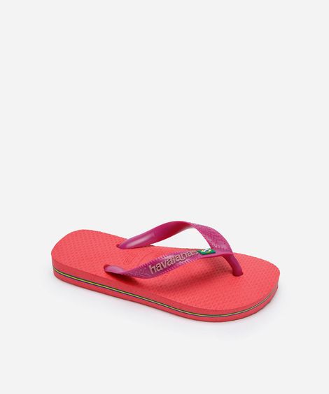 chinelo havaianas brasil infantil laranja