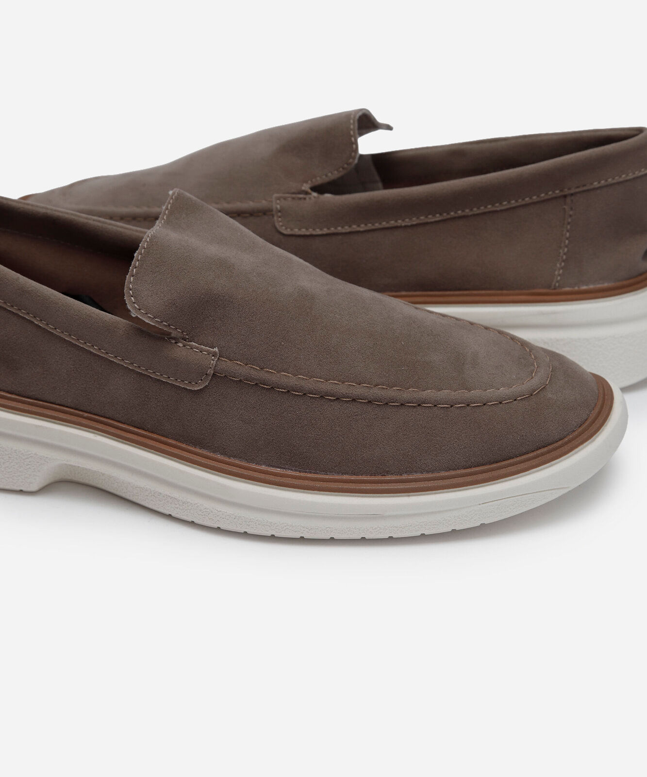 mocassim masculino texturizado marrom