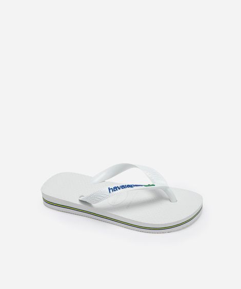 chinelo havaianas brasil infantil branco