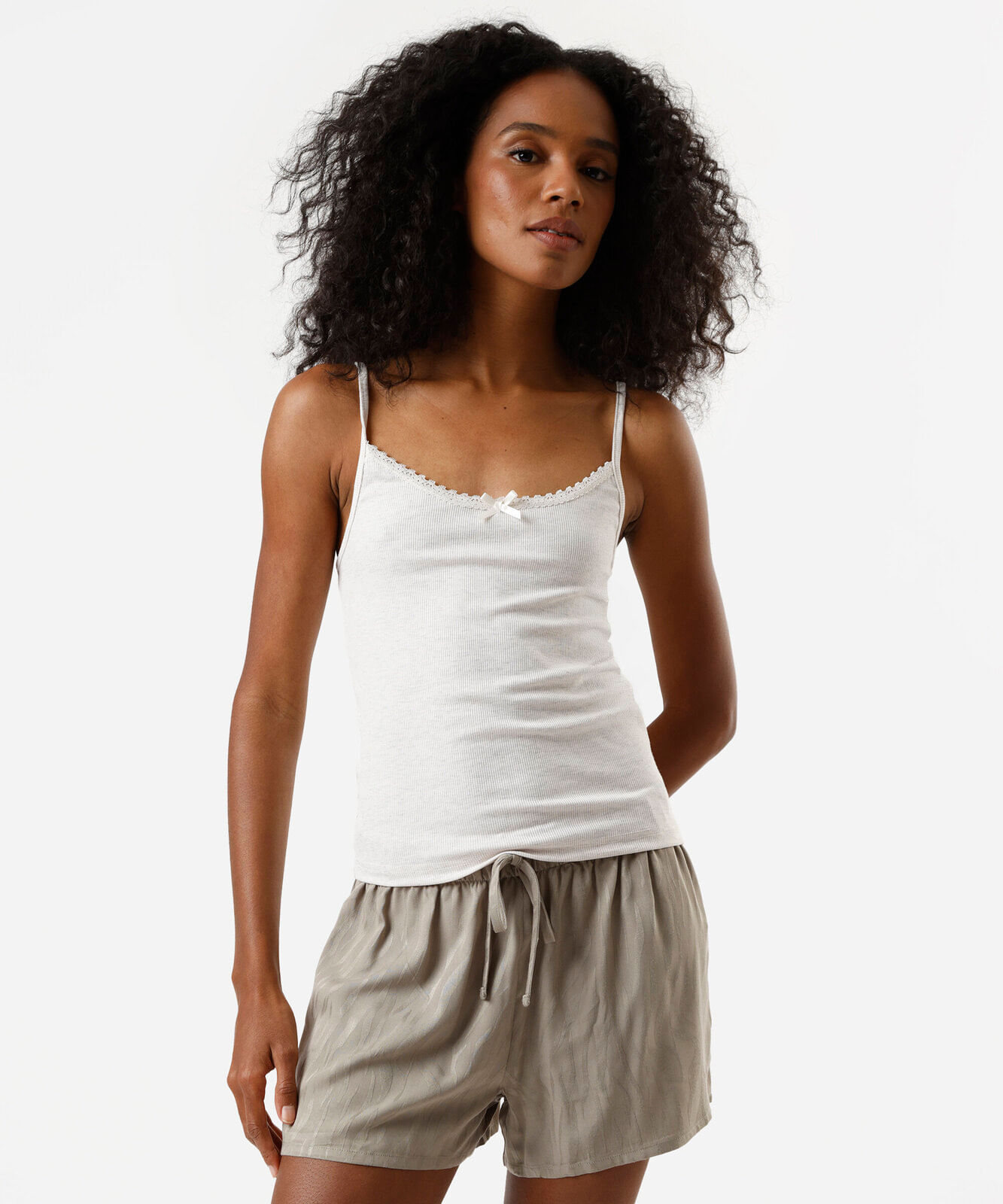 pijama short doll feminino com viscose verde