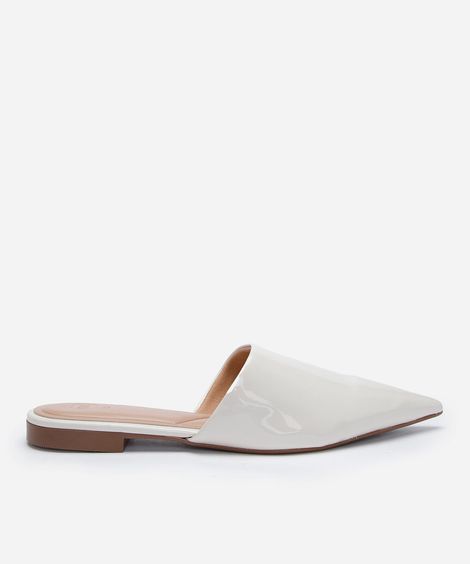 mule bico fino off white