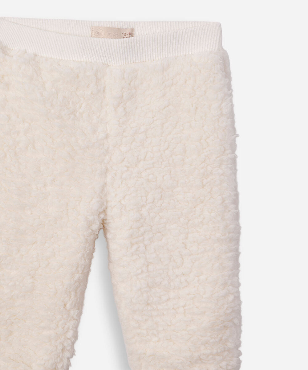conjunto longo infantil de sherpa off white