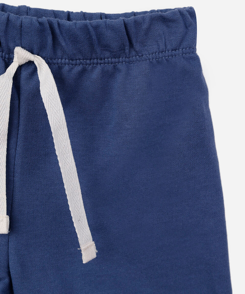 conjunto curto infantil de algodão turma do mickey listrado azul