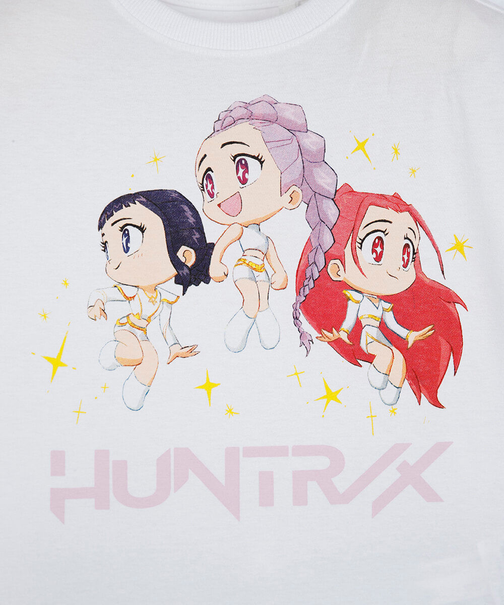 conjunto curto infantil de algodão guerreiras do kpop off white