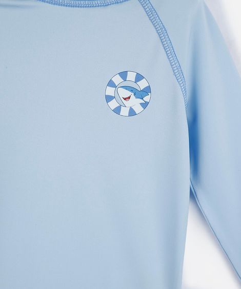 conjunto de praia infantil tubarões azul