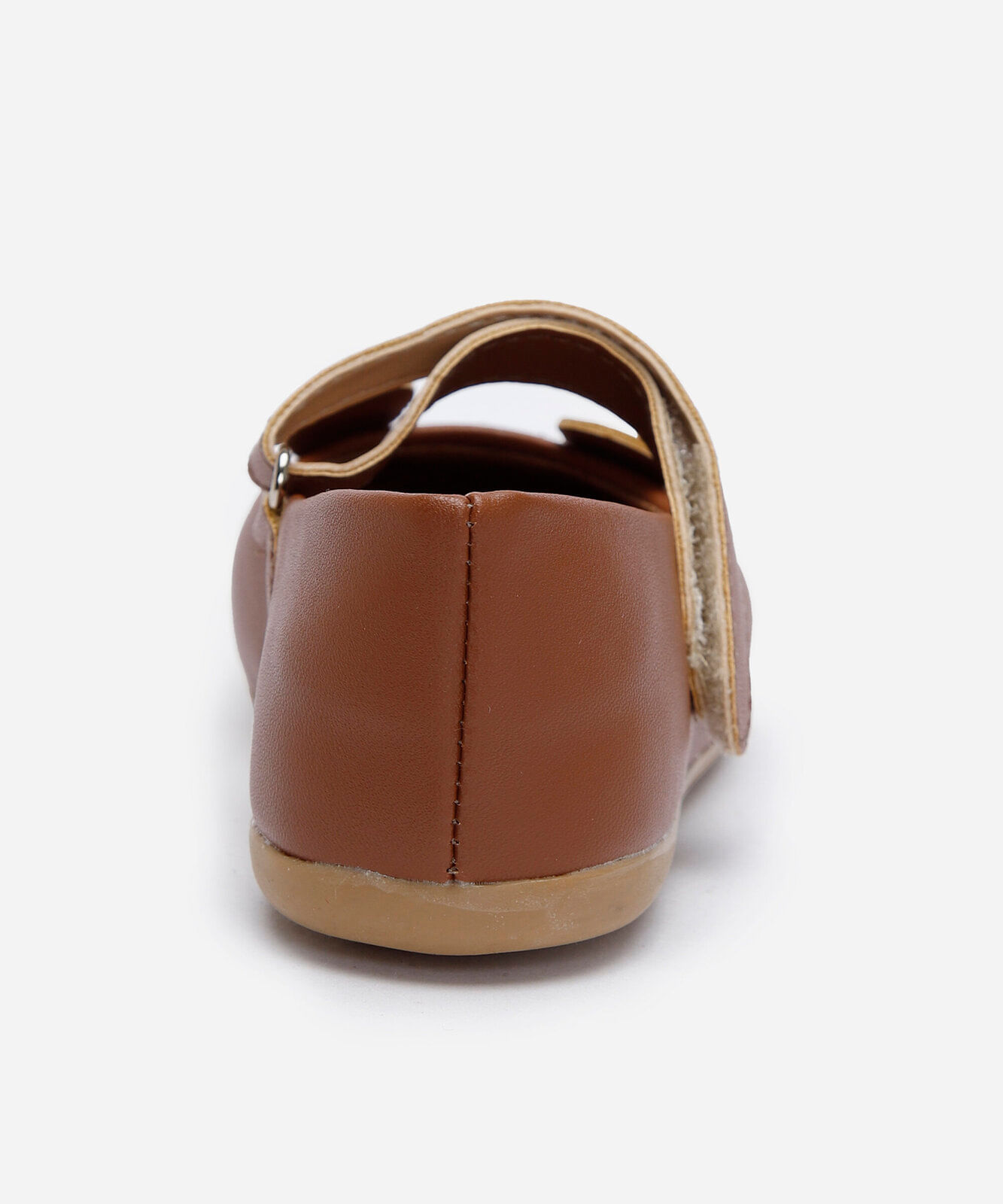 sapatilha bico redondo infantil ursinho com velcro marrom