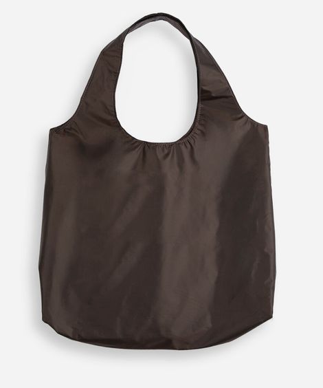 bolsa tote esportiva estampada marrom