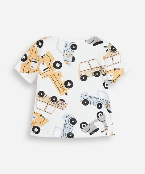 kit de 3 camisetas infantil de algodão manga curta estampado colorido