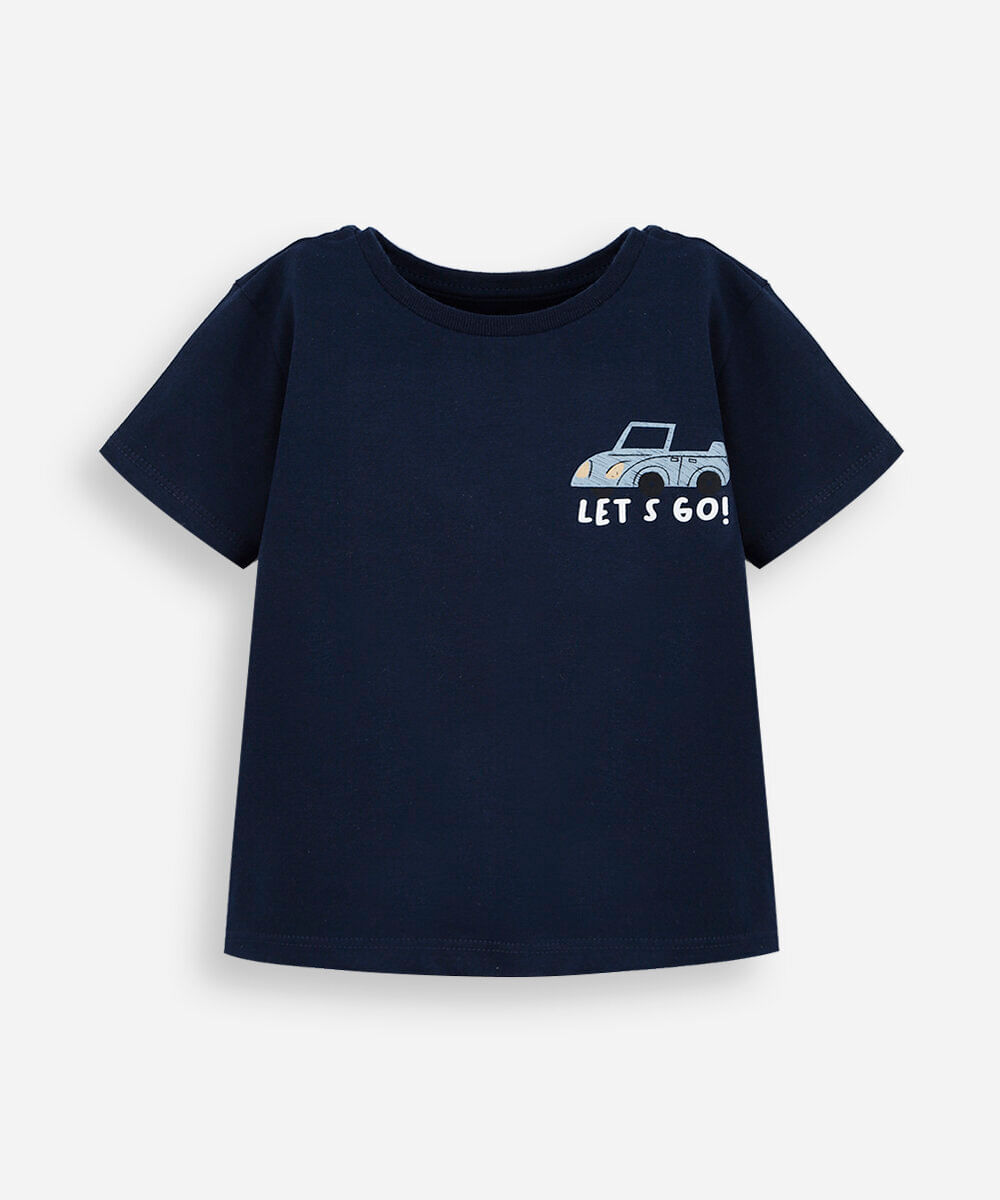 kit de 3 camisetas infantil de algodão manga curta estampado colorido