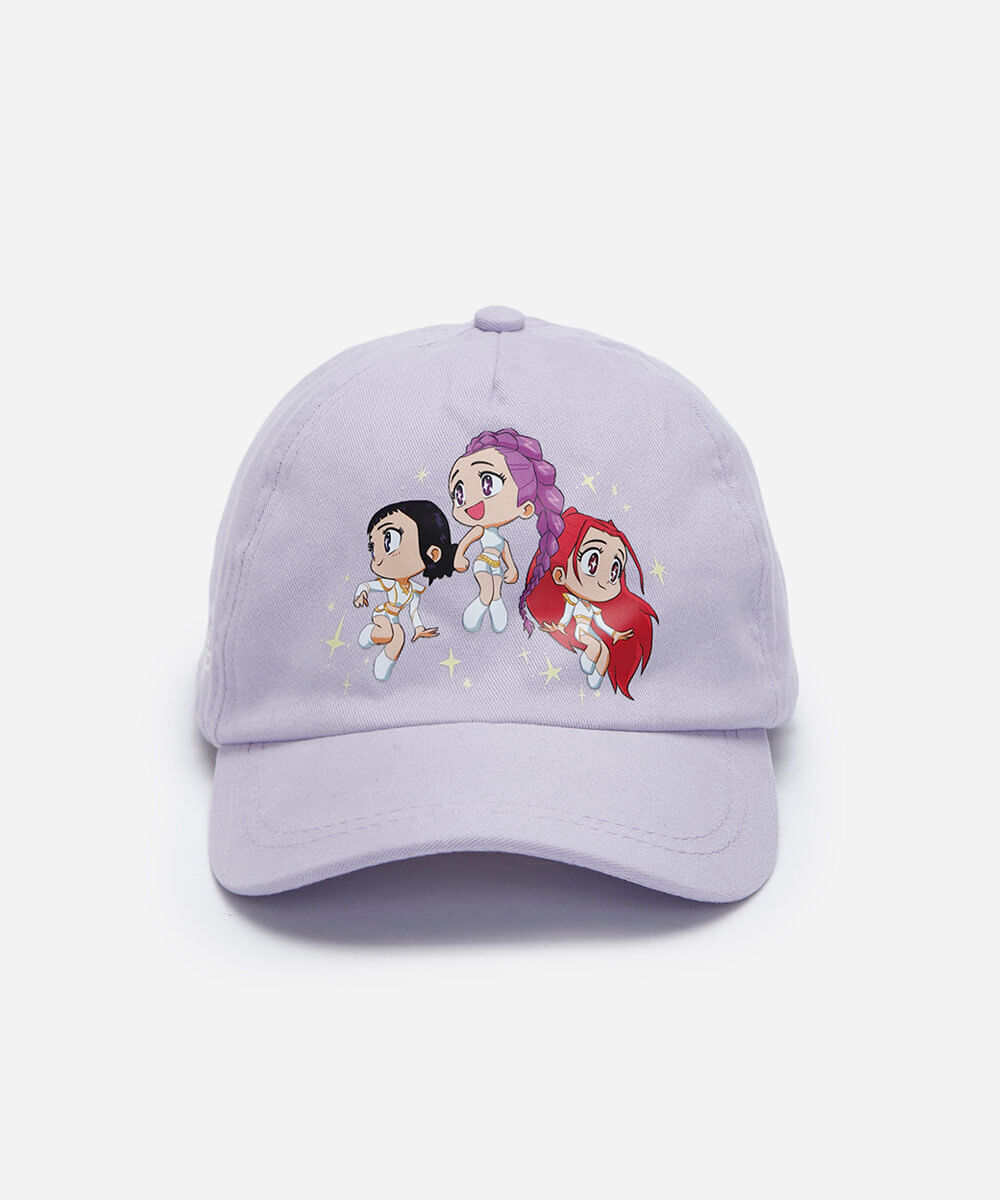 boné aba curva infantil de sarja guerreiras do kpop lilás