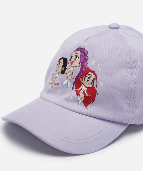 boné aba curva infantil de sarja guerreiras do kpop lilás