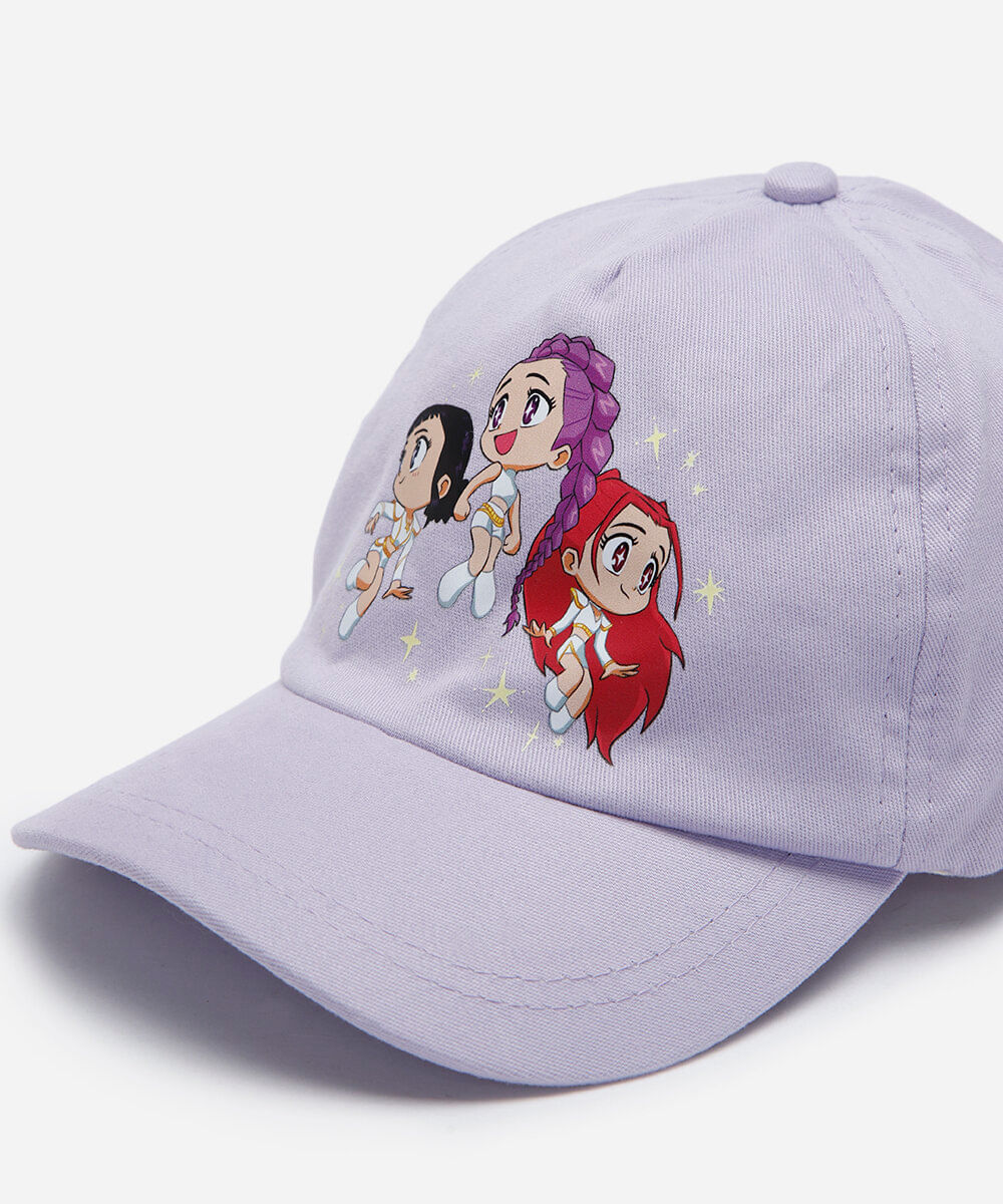 boné aba curva infantil de sarja guerreiras do kpop lilás