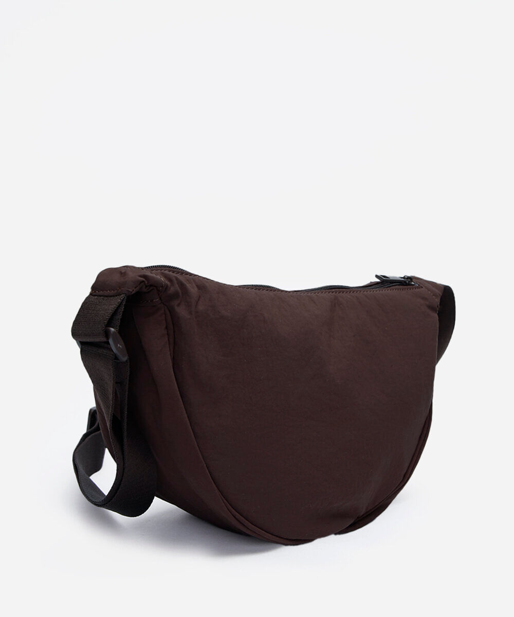 bolsa meia lua marrom