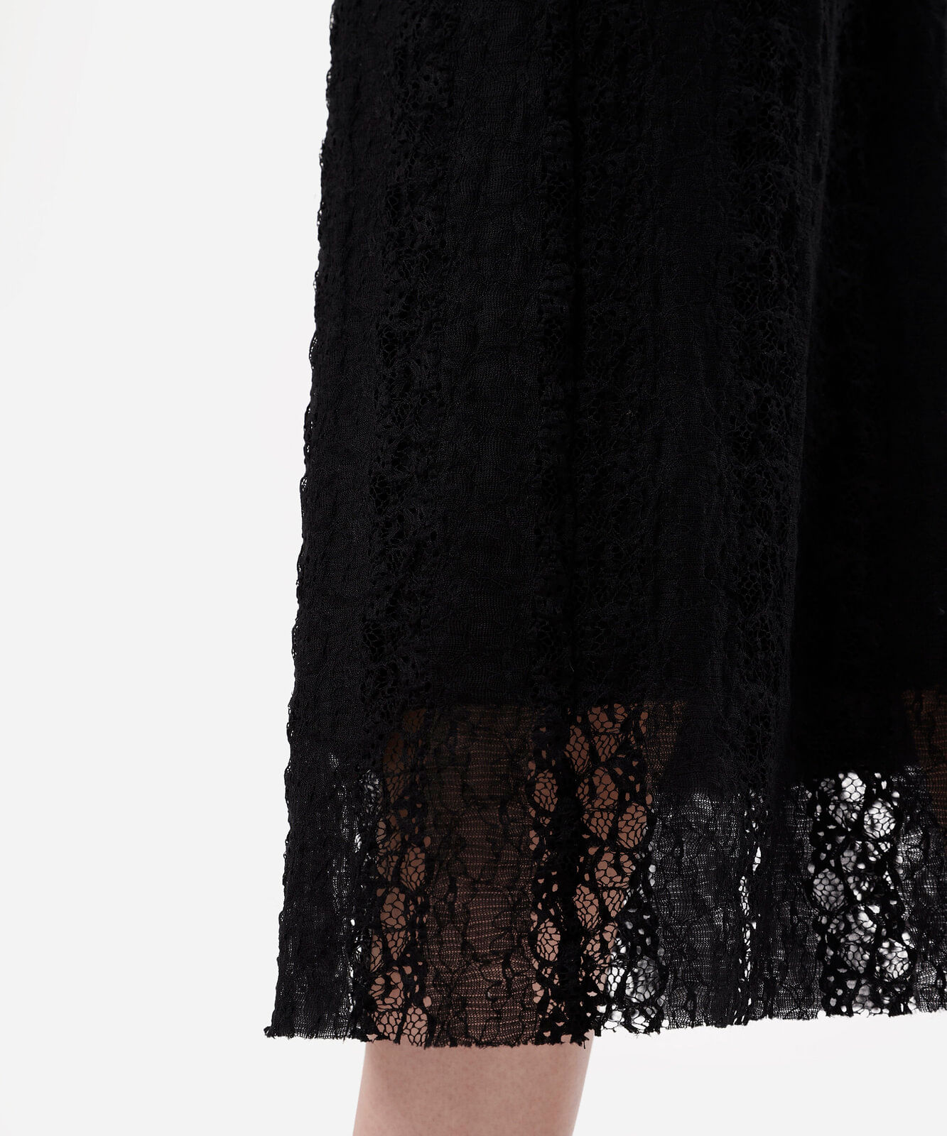 vestido midi alça fina feminino de renda franzido preto