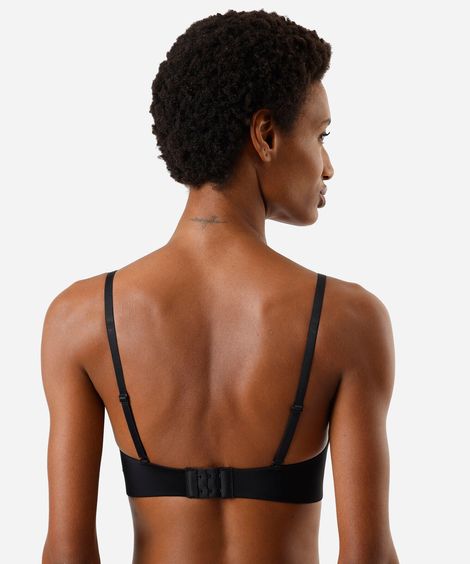 sutiã base feminino de poliamida selado preto