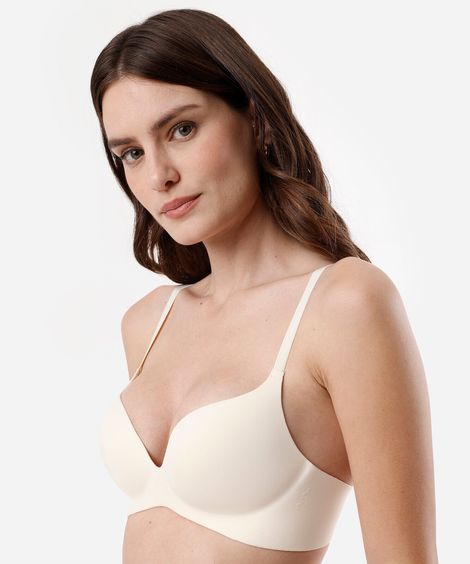 sutiã base feminino de poliamida  selado bege